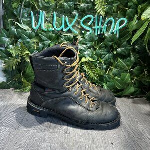 DANNER BOOTS Quarry 8" Black 17309 Vintage Leather Vibram Men's Size 10.5